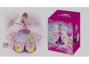 BONECA MUSICAL ANJO C/ ASAS  SONS E LUZES ABRE VESTIDO