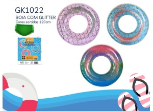 BOIA C/GLITER CIRCULAR INFLAVEL 120 CM GK1022