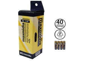 PILHA MAXIMIDIA 3AAA C/40 MAX-UM-4AAA